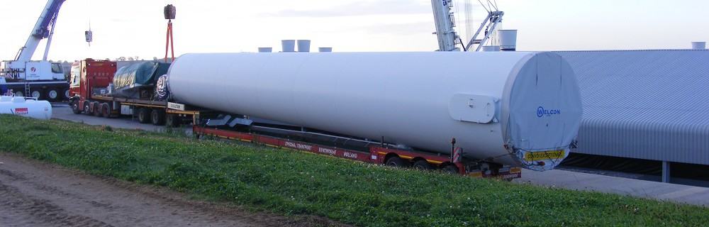 renewables first - lower section of the wind turbine tower