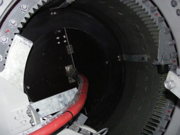 Renewables First - Lightening arrester inside the EWT DW54 wind turbine
