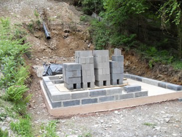 Renewables First - powerhouse construction for high head hydro scheme.