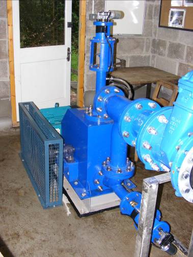 Figure 5 &ndash; Twin spear-jet Pelton turbine installed by Renewables First in 2007