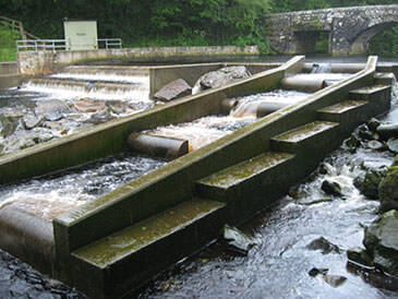 New pool and weir fish pass on a Devonian river