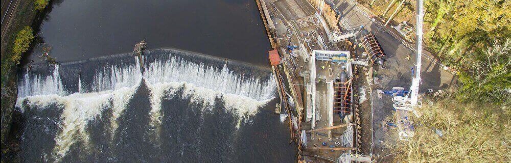 A drone’s eye view of Radyr Weir scheme