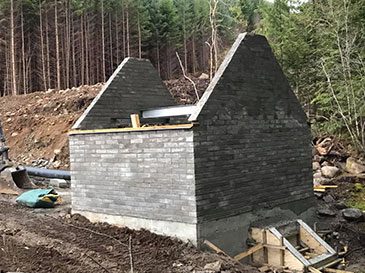 Hydro turbine house under construction