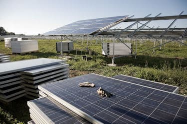 commercial solar power installation -Inspection of Solar PV panel connections