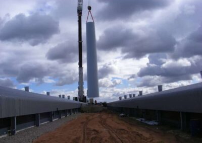 11 Lower tower section almost in position