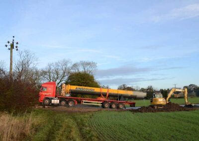8 Crane boom delivered separately (to reduce axle loading on weak bridges)