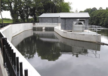 radyr weir hydropower project Archimedean screw