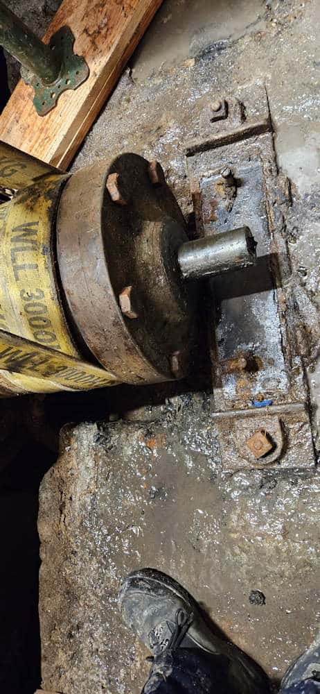 the wheel supported during removal