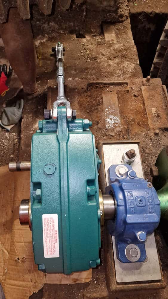 New gearbox fitted with torque arm