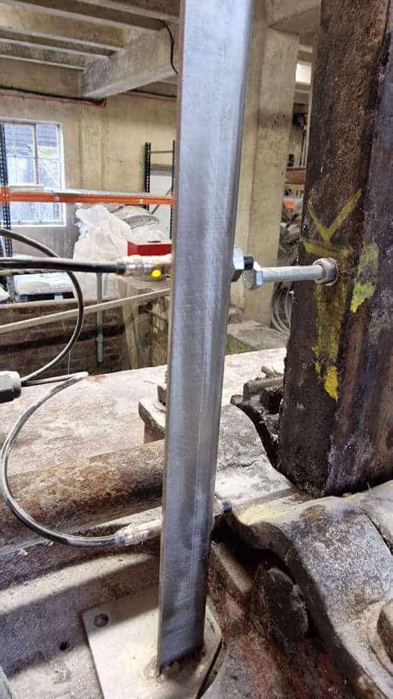 Proximity switches used to detect the sluice gate open and closed positions