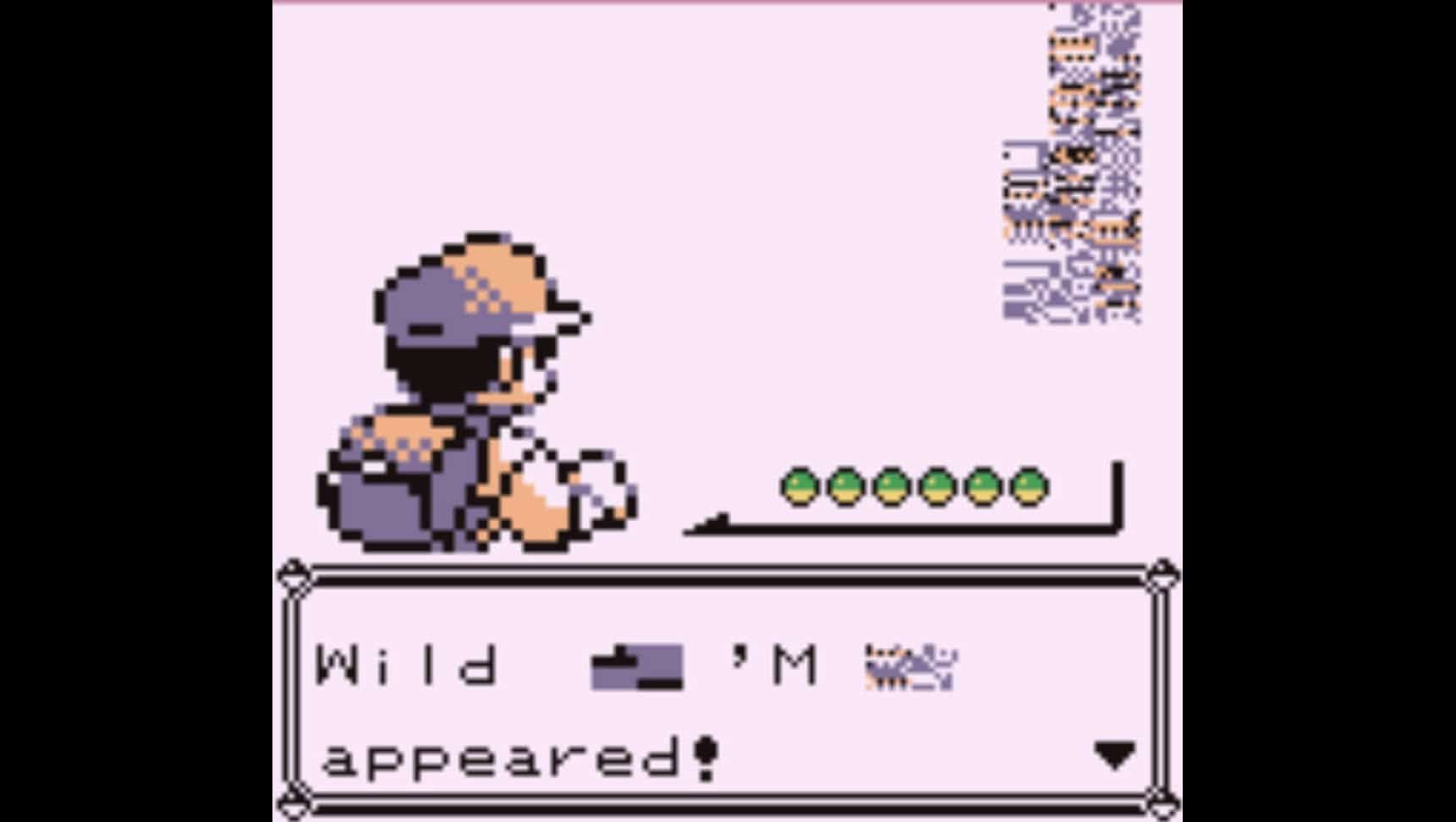 Encountering Missingno - a glitchy sprite of a non-existing Pokemon