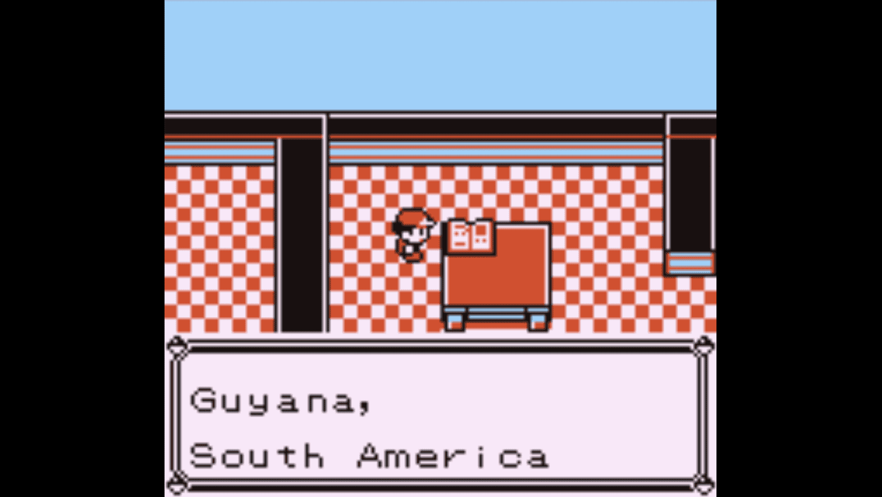 A book that reads "Guyana, South America"