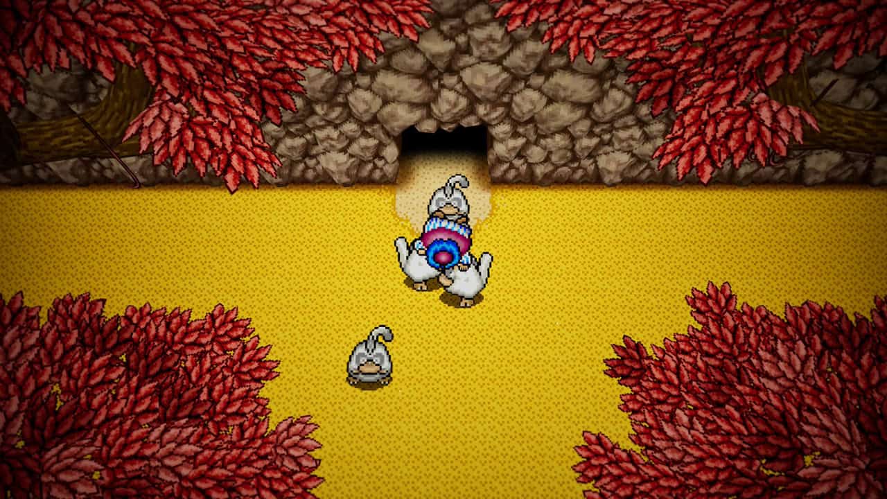 Torneko being thrown out of the dungeon by a group of Platypunks