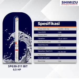 Pompa Submersible SHIMIZU SPG30-311 BIT