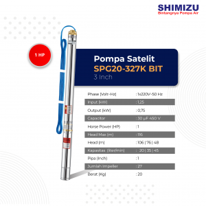 Spesifikasi Pompa Submersible SHIMIZU SPG20-327K BIT