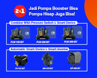 Pompa Booster 2 In 1, Bisa Dorong dan Hisap!