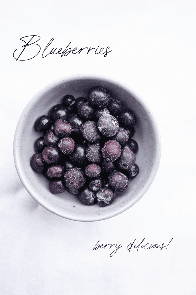 blueberries photo with text