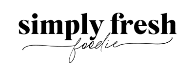 Simply Fresh Foodie Logo 400x140 pixels.
