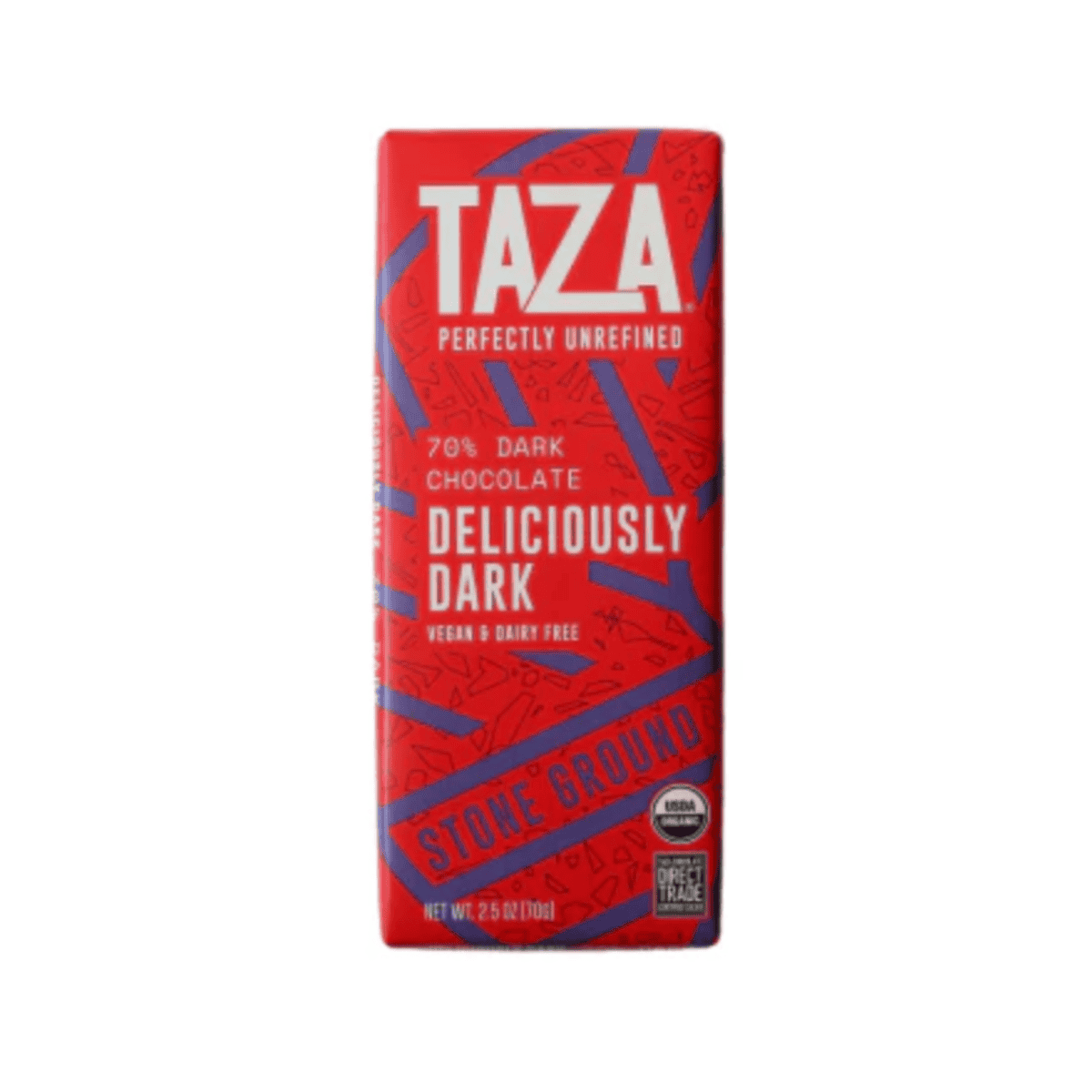 Taza Deliciously Dark chocolate bar.