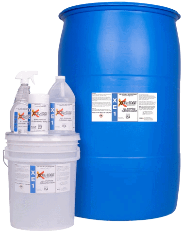 Industrial cleaning chemical containers and drums at SNX Technologies for commercial and industrial cleaning solutions.