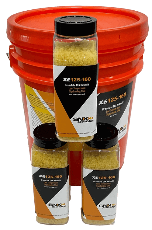 Granulate EVA hotmelt glue for industrial use, SNX Technologies products.