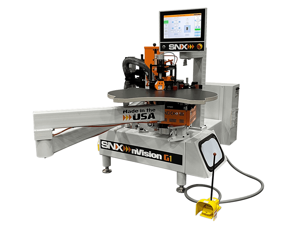 High-precision industrial robotic welding machine from SNX Technologies for manufacturing automation and quality control.