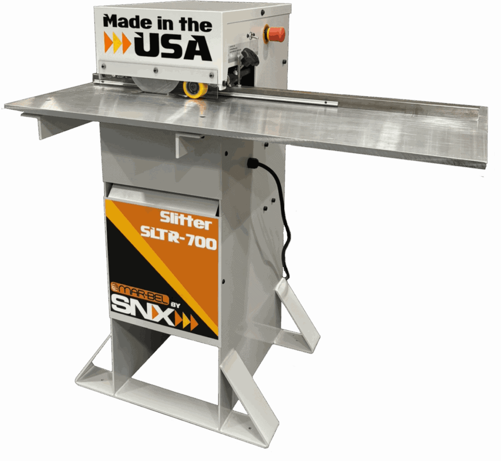 Made in the USA industrial slitter machine for precise material cutting.