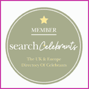 Search Celebrants member badge for wedding celebrants UK and Europe.
