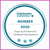 Celebrants Collective member badge for 2020 with professional design.