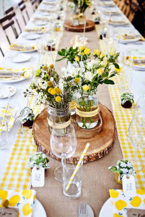 yellow garden tea party