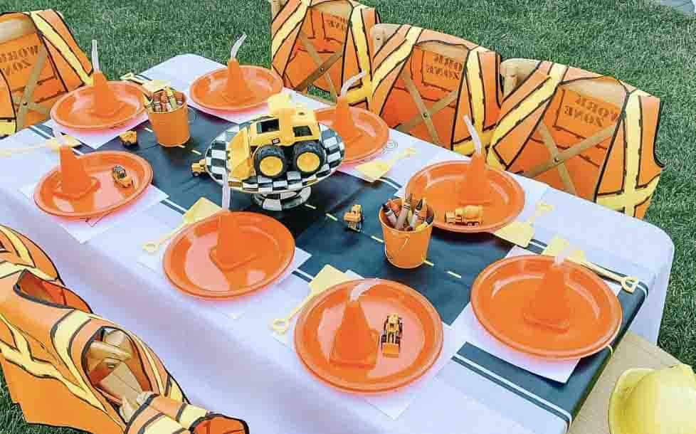 Construction Table Decor