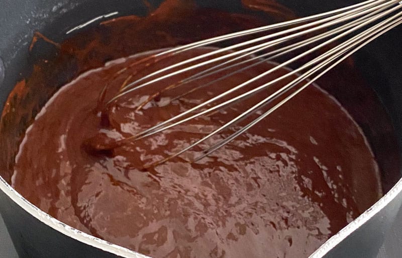 whisk the chocolate