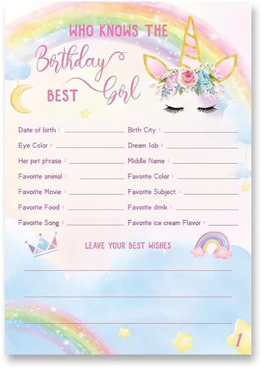 Who Knows The Birthday Girl Best Game