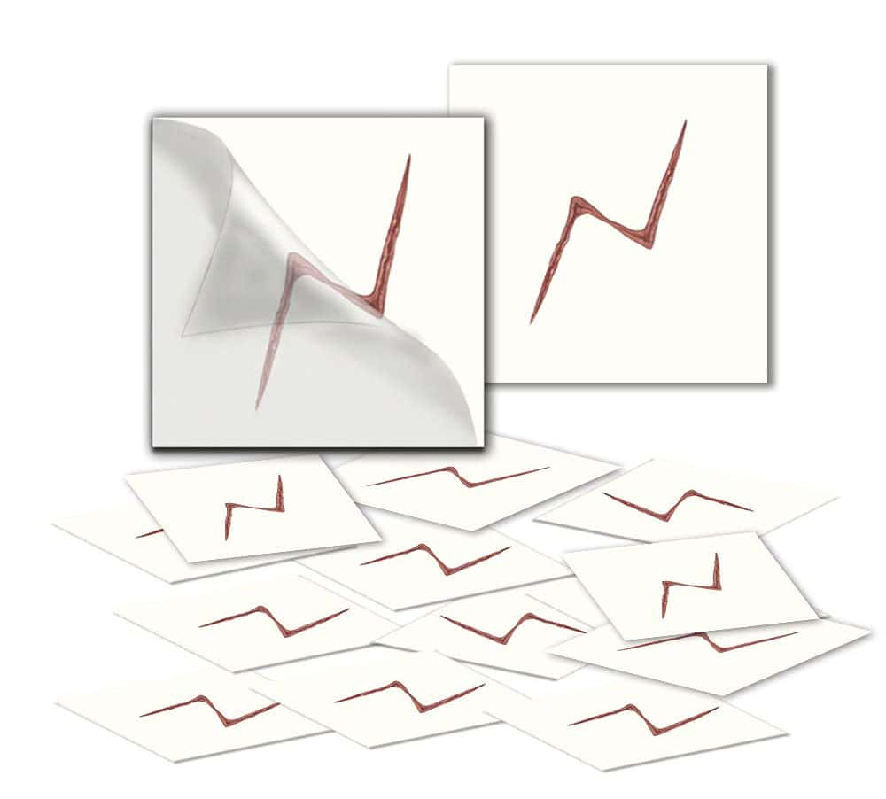 Lightning Bolt Scar Temporary Tattoos