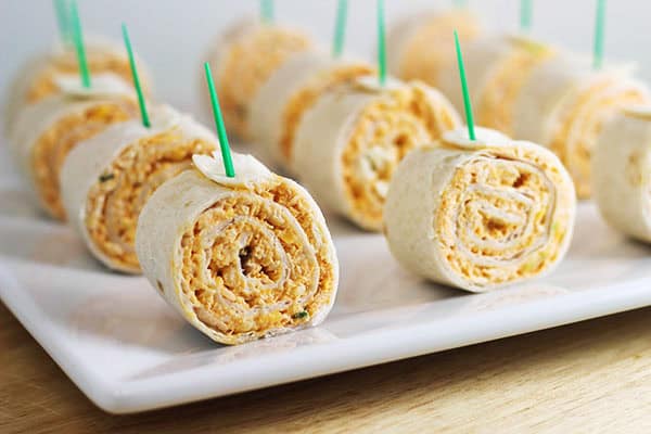 Buffalo Chicken Tortilla Pinwheels