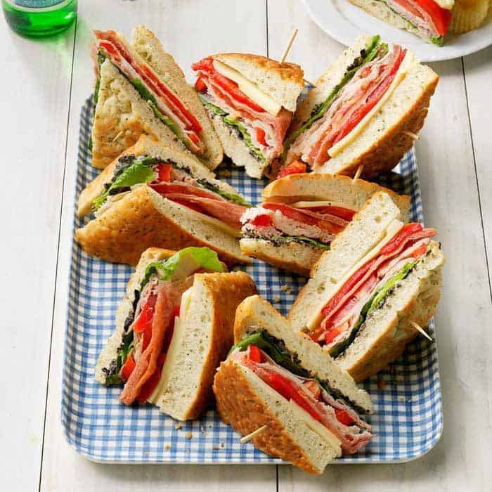Mini Focaccia Sandwiches