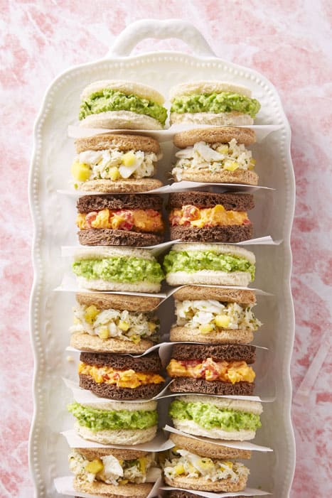 Minty Pea and Pecorino Finger Sandwiches