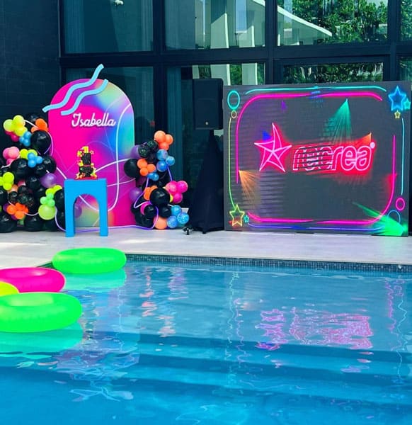 Neon-Pool-Movie Party