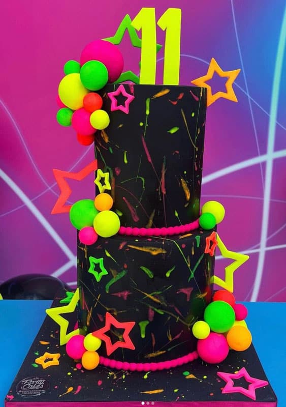 Tiered Glow In The Dark Cake