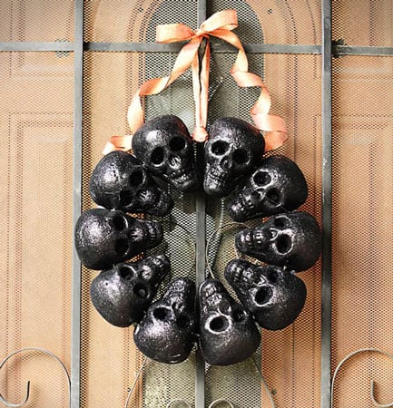 Halloween Skull Wreath
