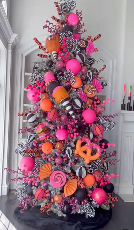 Neon Halloween Tree