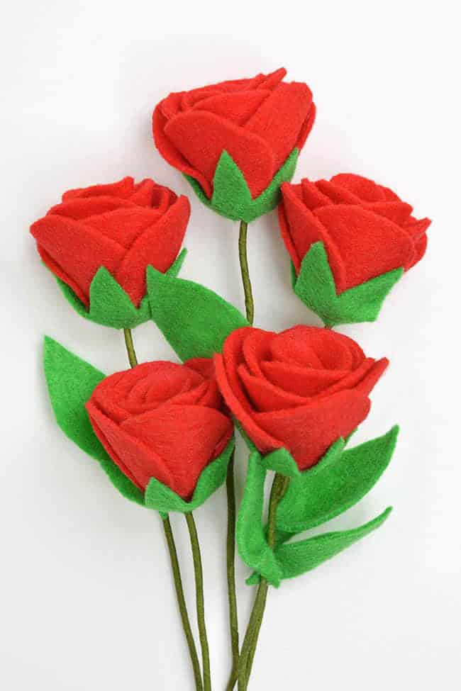 DIY Felt Roses
