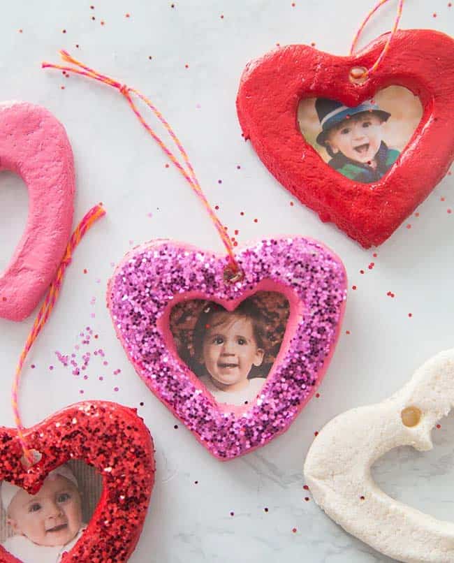 Salt Dough Heart Ornaments