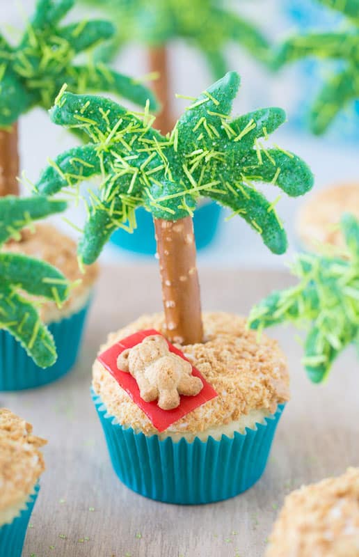 Palm Tree Cupcakes