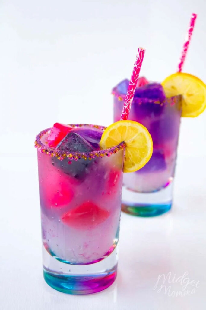 Unicorn Lemonade Made with Homemade Lemonade