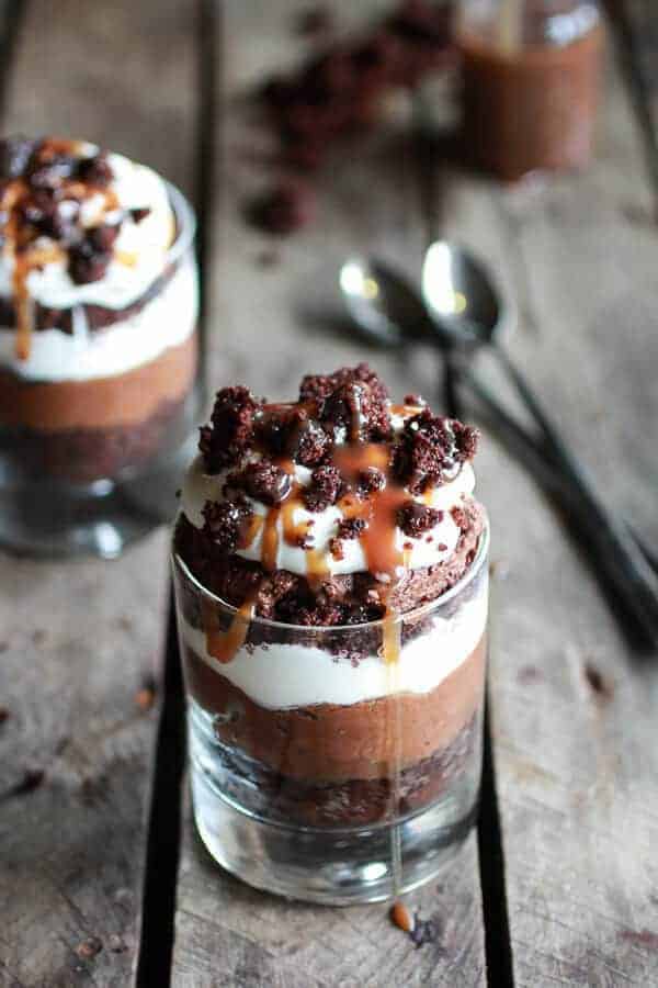 Triple Layer Coffee Caramel Chocolate Mousse Cake