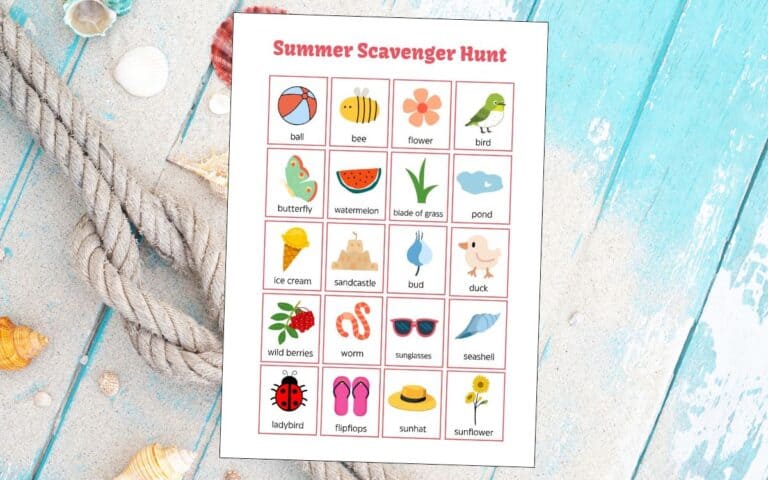 Free Printable Summer Scavenger Hunt for Kids