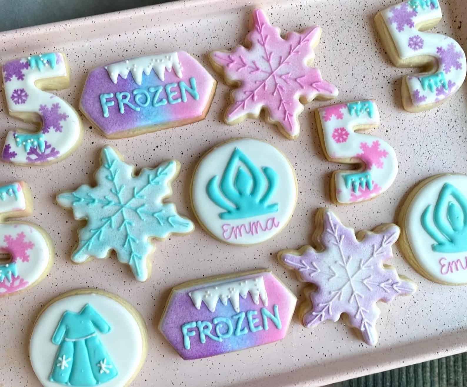 Frozen themed cookies