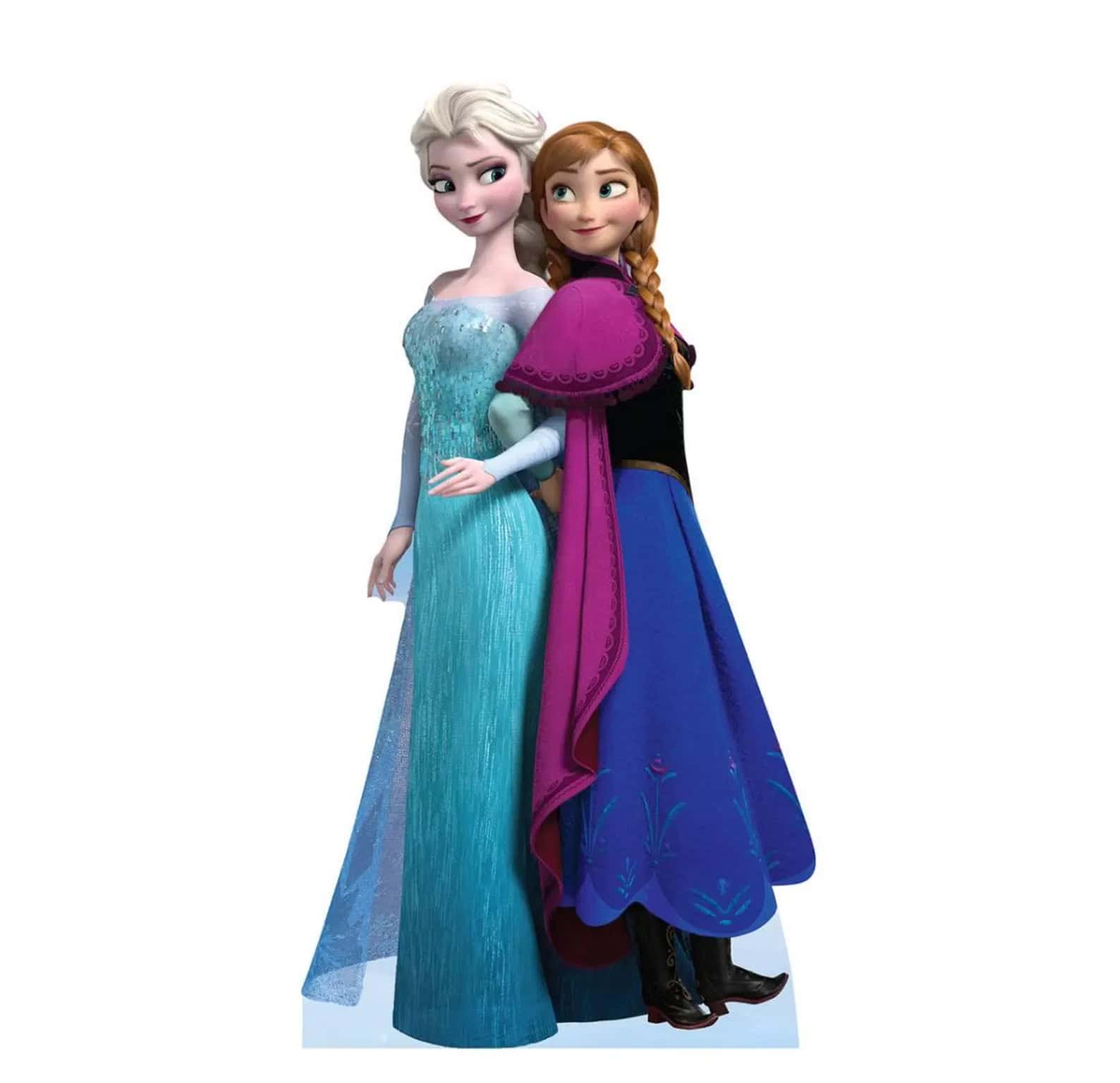 Elsa and Anna life sized cutout