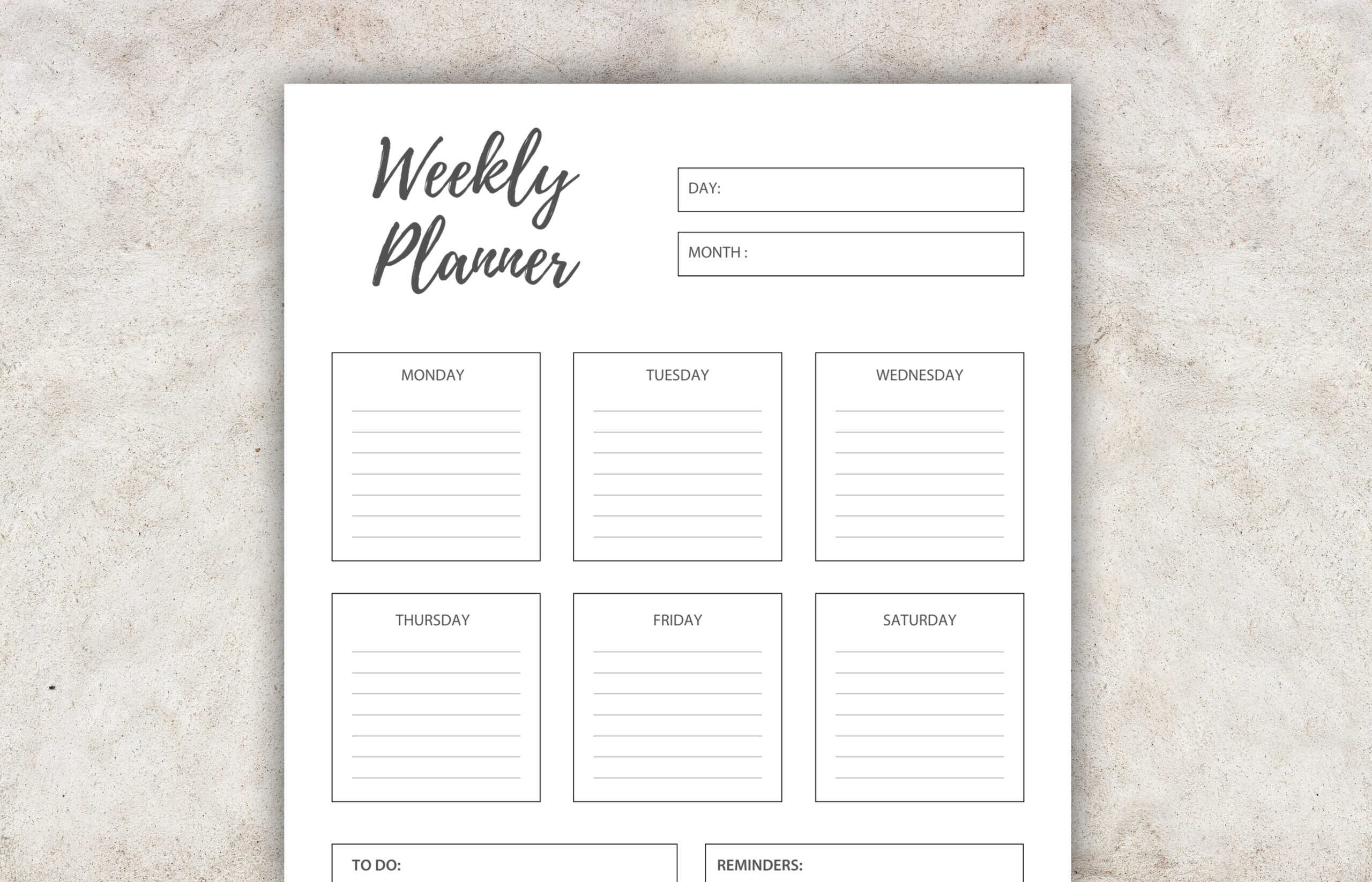Free Printable Weekly Planner to Boost Productivity and Stay Organized